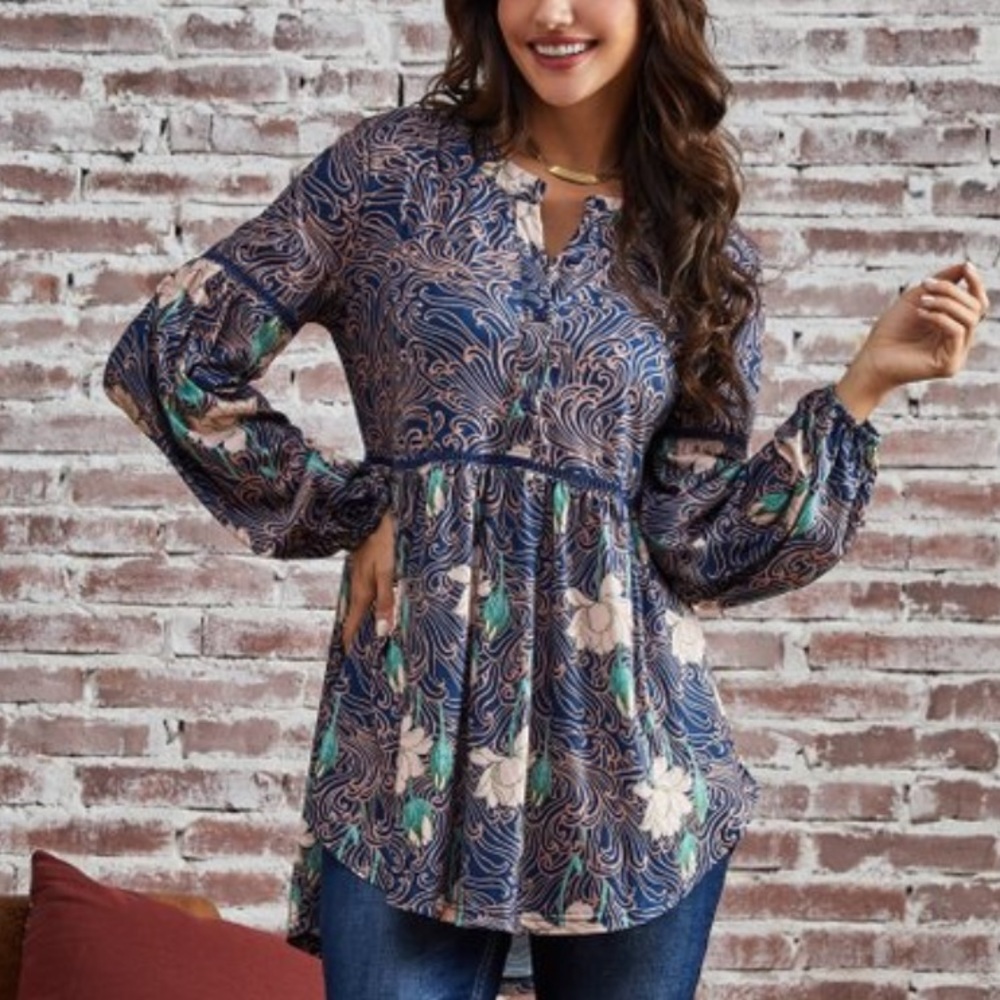 Weekend Suzanne Betro Button Blouse Tunic